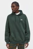 Кофта Vans чоловіча колір зелений з капюшоном однотонна