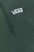 Кофта Vans чоловіча колір зелений з капюшоном однотонна