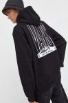 Кофта Vans чоловіча колір чорний з капюшоном з принтом (3688332)