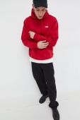 Кофта Vans чоловіча колір червоний з капюшоном однотонна