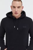 Кофта Superdry чоловіча колір чорний з капюшоном однотонна (3675685)