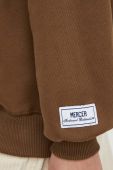 Бавовняна кофта Mercer Amsterdam колір коричневий з аплікацією
