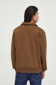 Бавовняна кофта Mercer Amsterdam колір коричневий з аплікацією