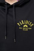 Кофта On Vacation колір чорний з капюшоном з аплікацією