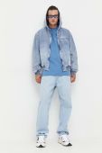 Джинсова куртка Guess Originals перехідна колір блакитний (3621358)