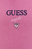 Кофта Guess Originals колір фіолетовий з капюшоном з аплікацією