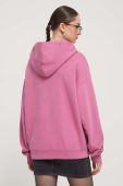 Кофта Guess Originals колір фіолетовий з капюшоном з аплікацією