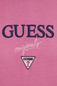 Кофта Guess Originals колір фіолетовий з капюшоном з аплікацією