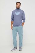 Бавовняна кофта Reebok Classic з аплікацією колір блакитний