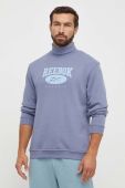 Бавовняна кофта Reebok Classic з аплікацією колір блакитний