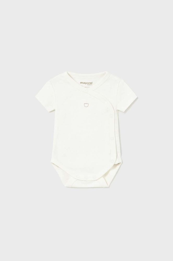 Дитяче бавовняне боді Mayoral Newborn колір бежевий (3428033)