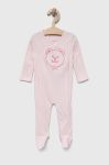 Дитячі бавовняні повзунки Guess колір рожевий (3327591)
