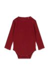 Дитяче бавовняне боді Konges Sl?jd колір бордо (3673749)