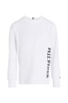 Дитячий лонгслів Tommy Hilfiger колір білий з принтом (3372581)