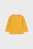Бавовняний лонгслів для немовлят Mayoral колір жовтий з принтом