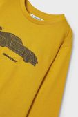 Дитячий бавовняний лонгслів Mayoral колір жовтий з принтом (3407474)