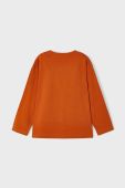 Дитячий бавовняний лонгслів Mayoral колір помаранчевий з принтом (3407506)