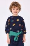 Дитячий бавовняний лонгслів Mayoral колір синій візерунок