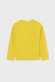 Дитячий бавовняний лонгслів Mayoral колір жовтий з принтом (3408049)