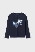 Дитячий бавовняний лонгслів Mayoral 2-pack колір синій з принтом (3419267)