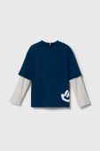 Дитячий бавовняний лонгслів Tommy Hilfiger колір синій з принтом (3571035)
