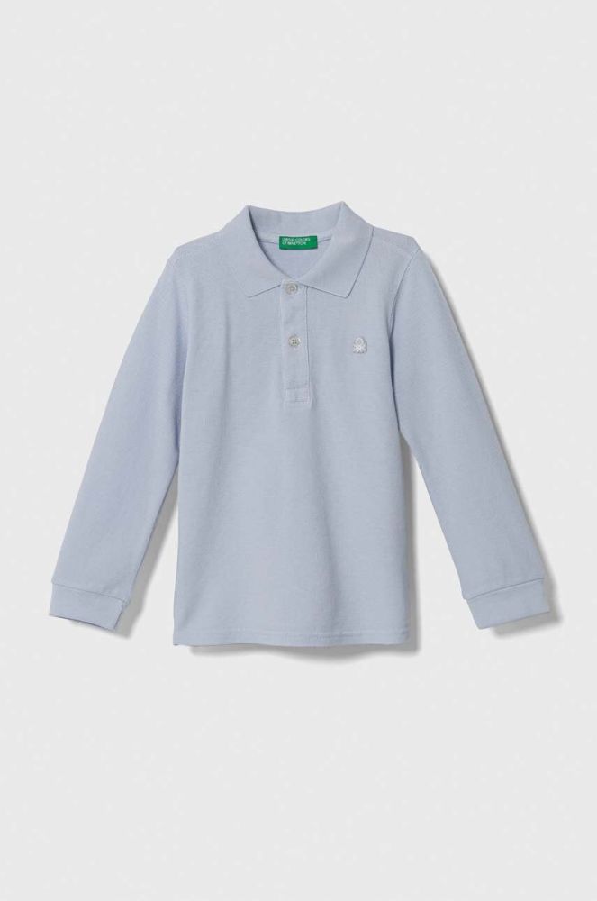 Сорочка United Colors of Benetton однотонний колір блакитний