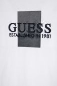 Дитячий бавовняний лонгслів Guess колір білий з принтом (3559468)