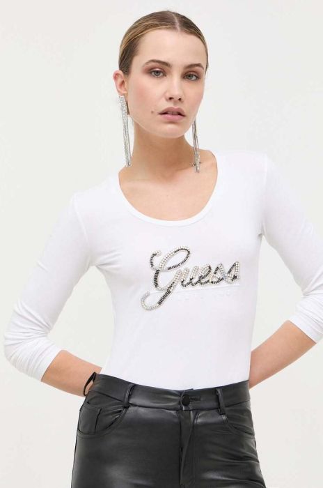 Лонгслів Guess жіночий колір білий (3332735)