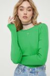 Лонгслів Tommy Jeans жіночий колір зелений (3274255)