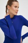 Лонгслів для тренувань adidas by Stella McCartney TruePurpose півгольф колір блакитний