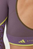 Лонгслів для тренувань adidas by Stella McCartney колір фіолетовий