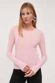 Лонгслів Rotate жіночий колір рожевий