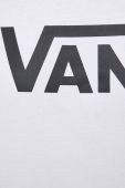 Бавовняний лонгслів Vans колір білий