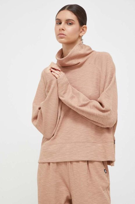 Кофта Dkny жіноча колір коричневий однотонна (3408221)