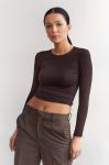 Лонгслів Saint Body жіночий колір коричневий