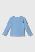 Дитячий бавовняний лонгслів Guess колір блакитний (3437388)