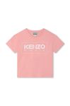 Дитяча бавовняна футболка Kenzo Kids колір рожевий (3408231)
