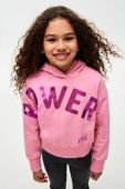 Сорочка Mayoral колір рожевий з капюшоном з принтом