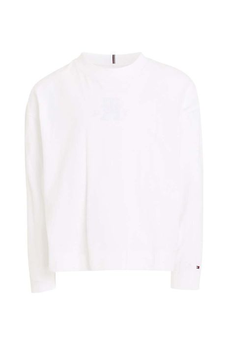 Дитячий бавовняний лонгслів Tommy Hilfiger колір білий (3515066)