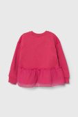 Дитяча бавовняна кофта Guess колір рожевий з аплікацією (3567138)