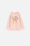 Бавовняний лонгслів для немовлят Coccodrillo колір рожевий