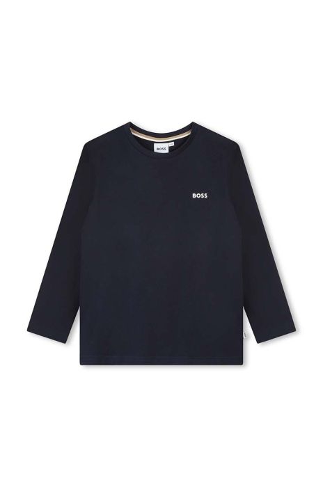 Дитячий лонгслів BOSS колір синій з аплікацією (3445700)
