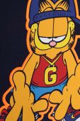 Дитячий бавовняний лонгслів Marc Jacobs x Garfield колір синій з принтом