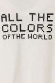 Дитячий бавовняний лонгслів United Colors of Benetton колір білий з принтом (3397526)