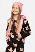 Дитячий лонгслів Coccodrillo колір чорний візерунок