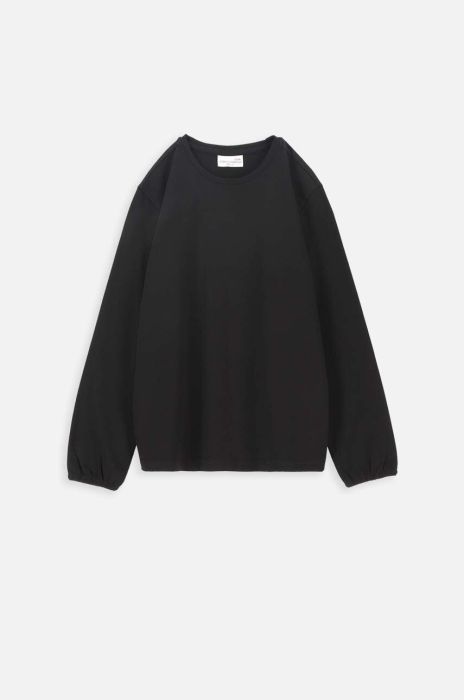 Дитячий лонгслів Coccodrillo колір чорний однотонний