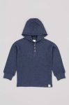 Дитяча кофта zippy з капюшоном однотонна колір блакитний