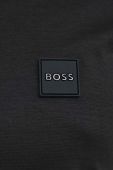 Бавовняний лонгслів BOSS колір чорний однотонний