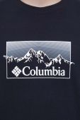 Лонгслів Columbia чоловічий колір чорний з принтом (3485642)