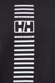 Бавовняний лонгслів Helly Hansen колір чорний з принтом (3523238)
